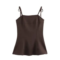 European And American Style French Fashion Bowknot Decoration Stretch Top - Picture Color-M - View 1