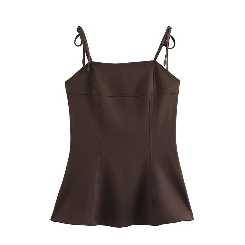 European And American Style French Fashion Bowknot Decoration Stretch Top - Picture Color-M