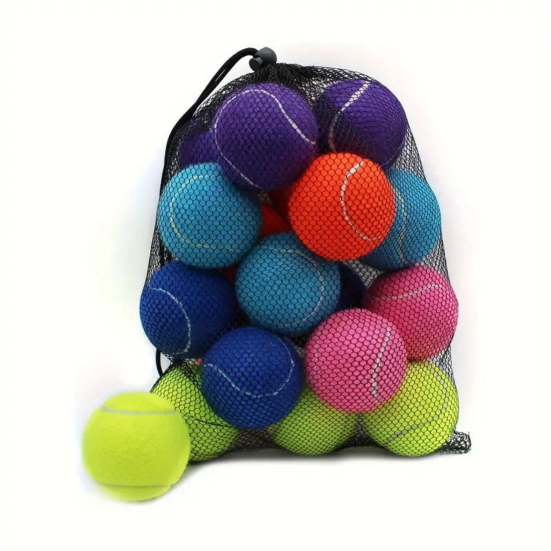 High-elasticity Colorful Durable Rubber Tennis Balls For Training detail photo 3