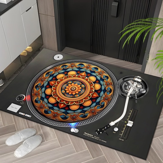 Old Record Creative Policy Radio Floor Mats