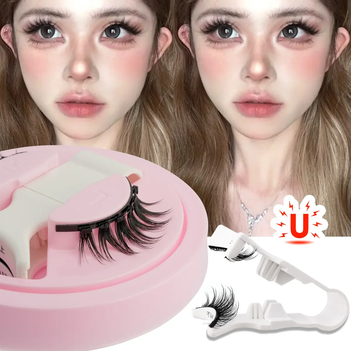 Reusable Waterproof Natural Thick Glue-free False Eyelashes