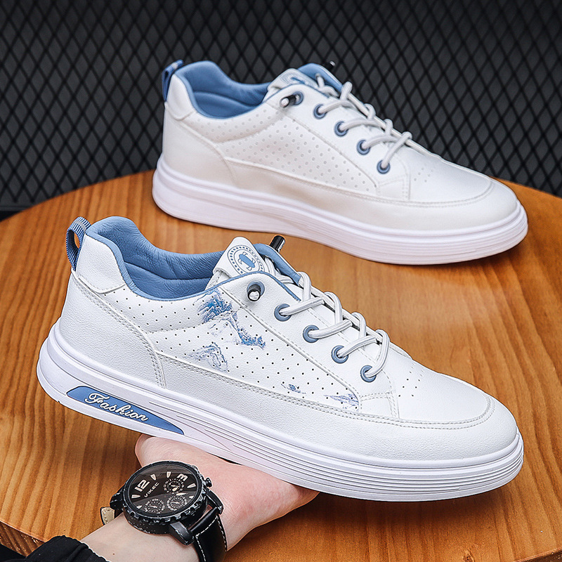Men’s Sports Korean Style Versatile White Trendy Breathable Casual Men’s Shoes