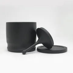 Coffee With Lid Powder Sifter 58MM Coffee Grinder Connecting Powder Cup Handle - Black - View 1