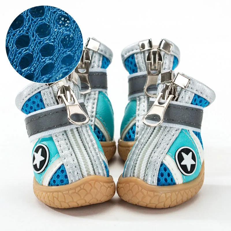 Dog Shoes Anti-drop Breathable Shoes - Blue Star