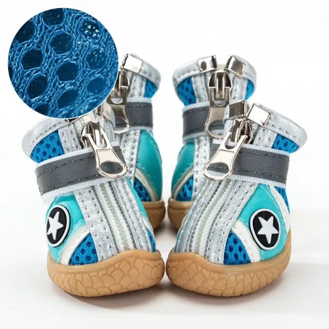 Dog Shoes Anti drop Breathable Shoes Blue Star - Shop at LoveMi