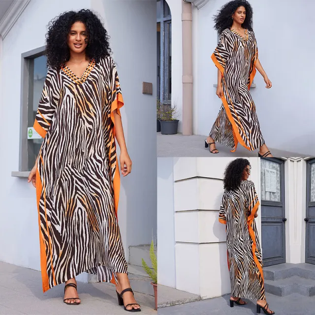 Beach Jacket Loose Jumpsuit Robe Zebra - Shop at LoveMi