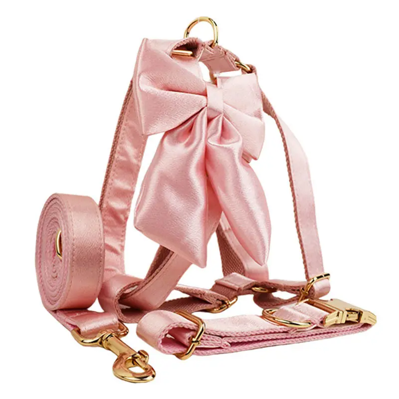 Pink Crystal Dog Collar And Leash