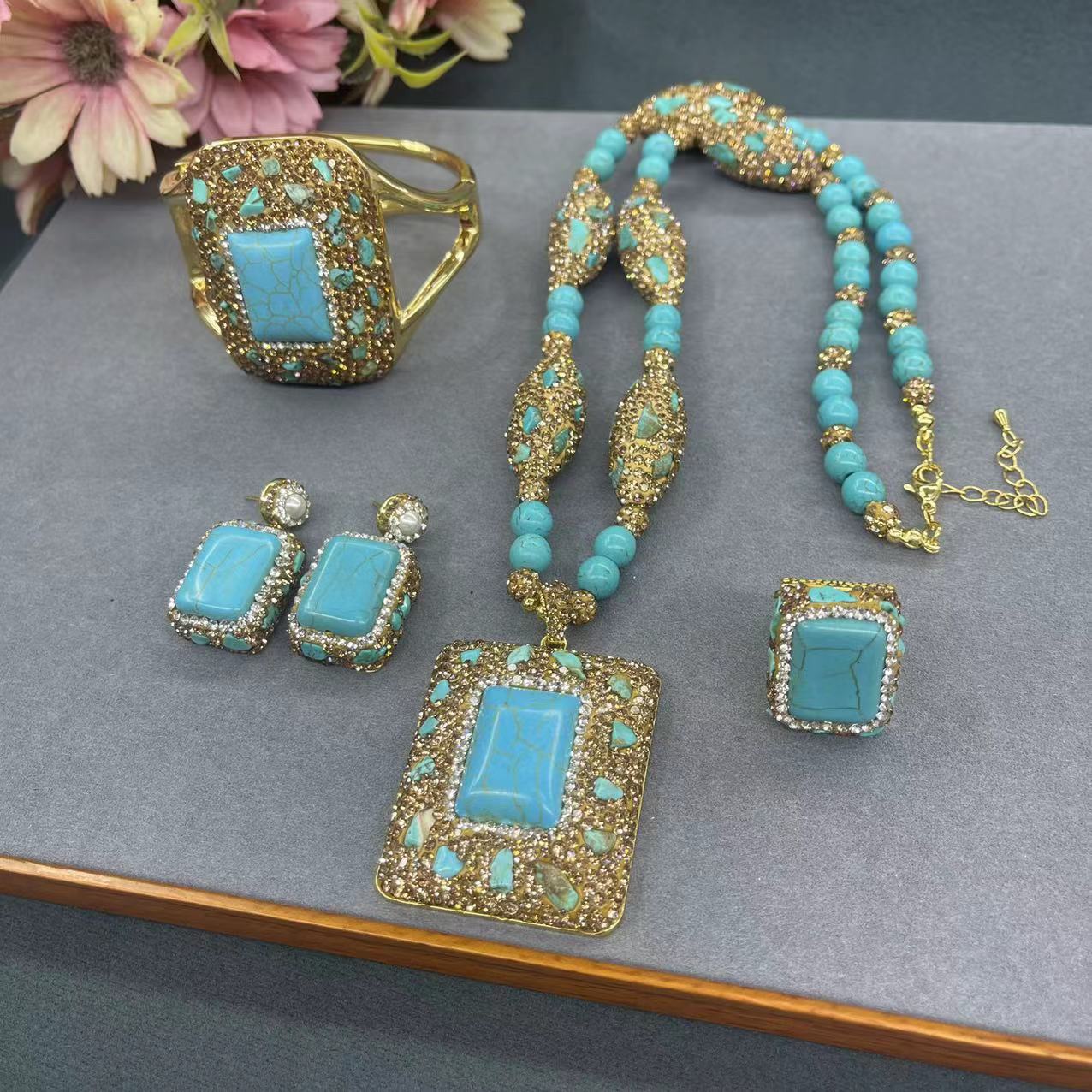 New Turquoise Jewelry Set Accessories