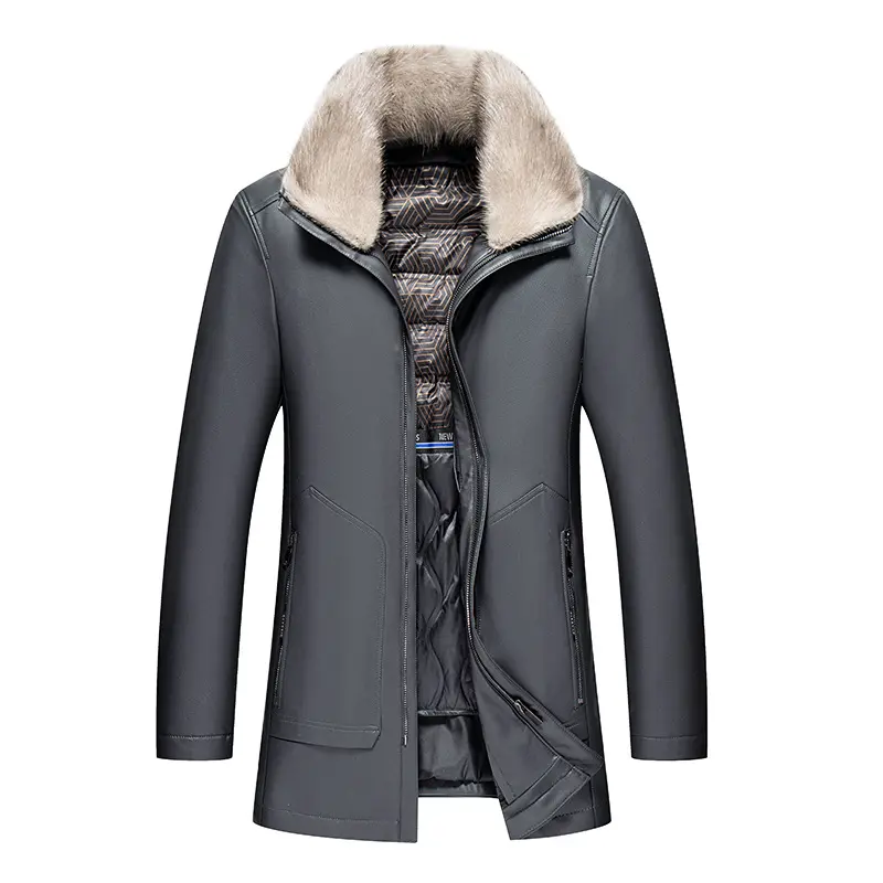 Haining Genuine Leather Clothes Men's Middle-aged High-grade