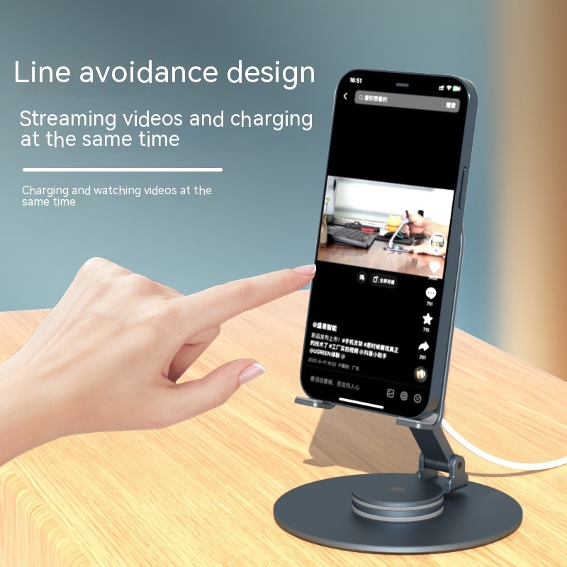 Desktop Adjustable Portable Wireless Charging Rotary Magnetic Adhesive Mobile Phone Tablet Computer Stand - Image 18