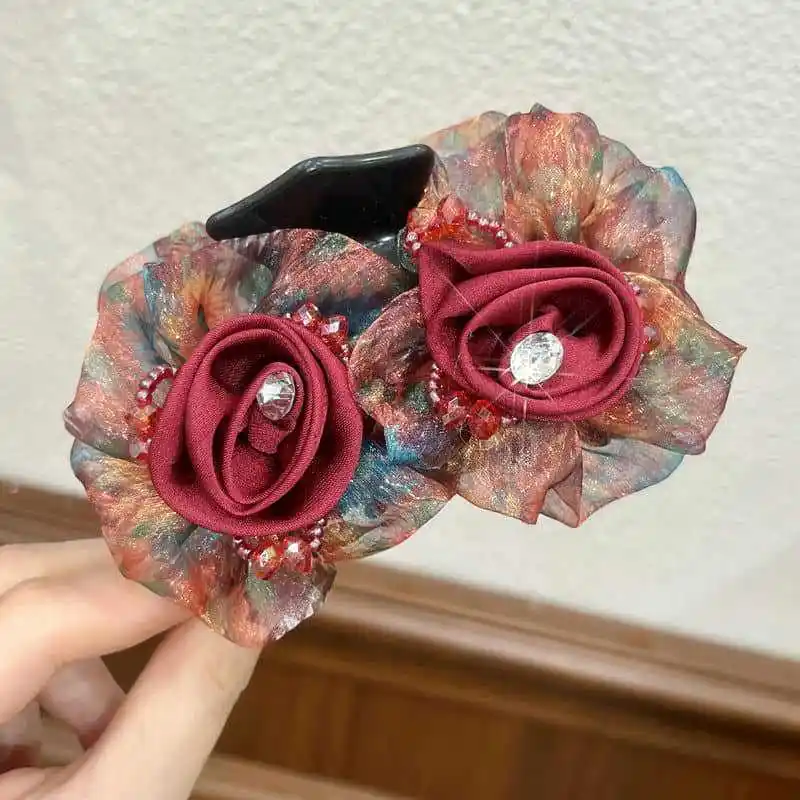 High-grade Flower Ponytail Clip Temperament Updo