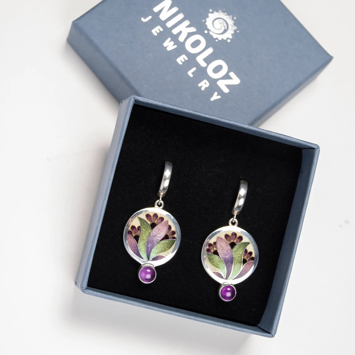 European And American Enamel Colorful Elegant Earrings
