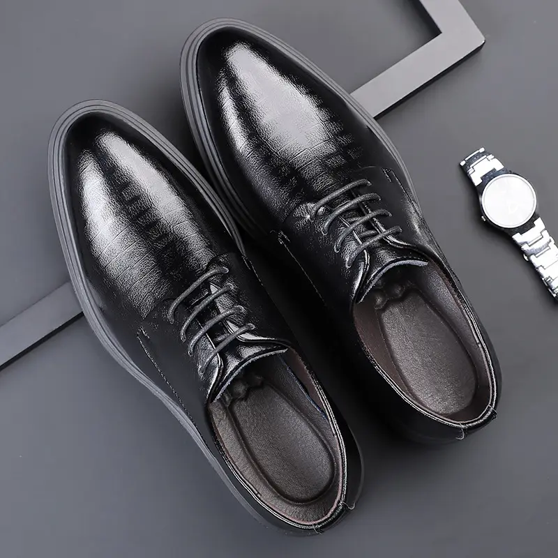 New Mens Pointed-toe Business Leather Shoes