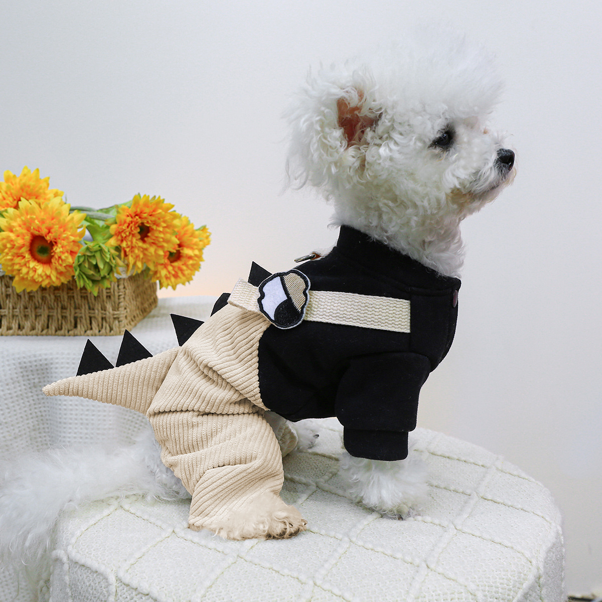 Title 4, Pet Cute Cartoon honden kleding, casual bretels...