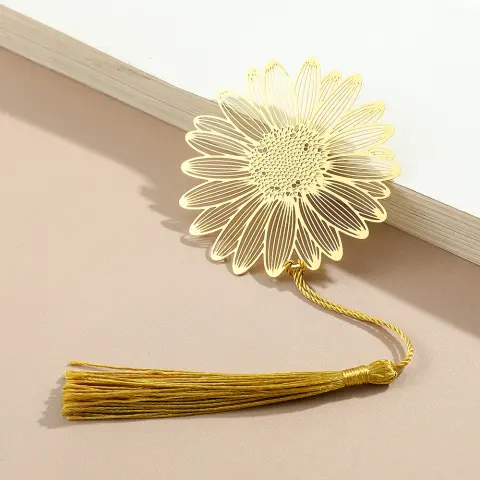 Metal Plant Leaf Vein Bookmark Complex Classical Art Hollow