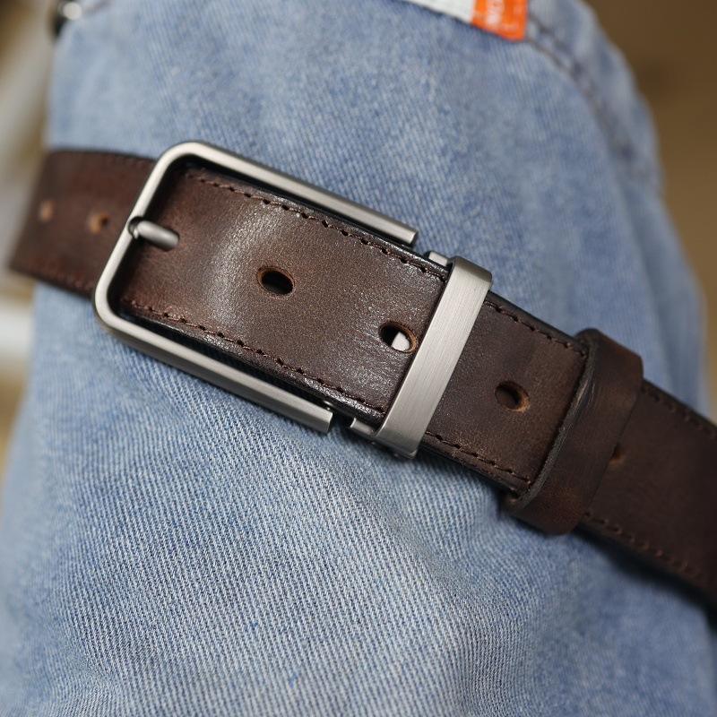 Men's Vintage Genuine Leather Belt With Pin Buckle 24 6ecbdb3e e978 434d a33e 10c2ff775734