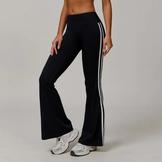 Nude Feel Sports Trousers Slightly Stretch Slimming And Wide Leg Fitness Pants Nude - Shop at LoveMi