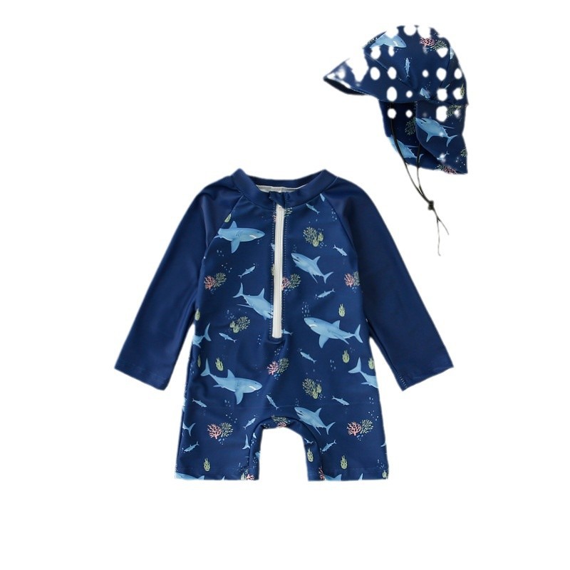 Jumpsuit Children's Swimsuit Hat Polyester