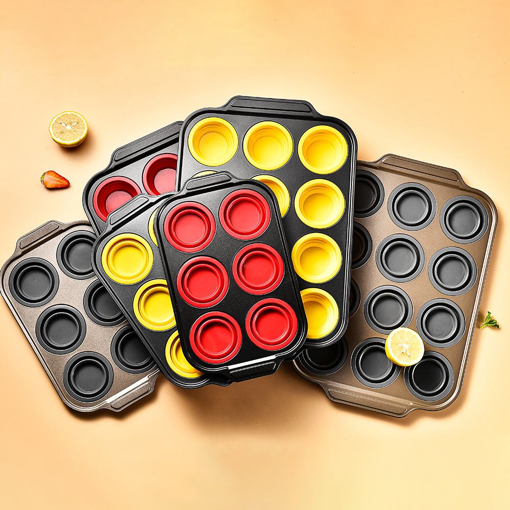 Carbon Steel 12-hole Push-type Baking Pan