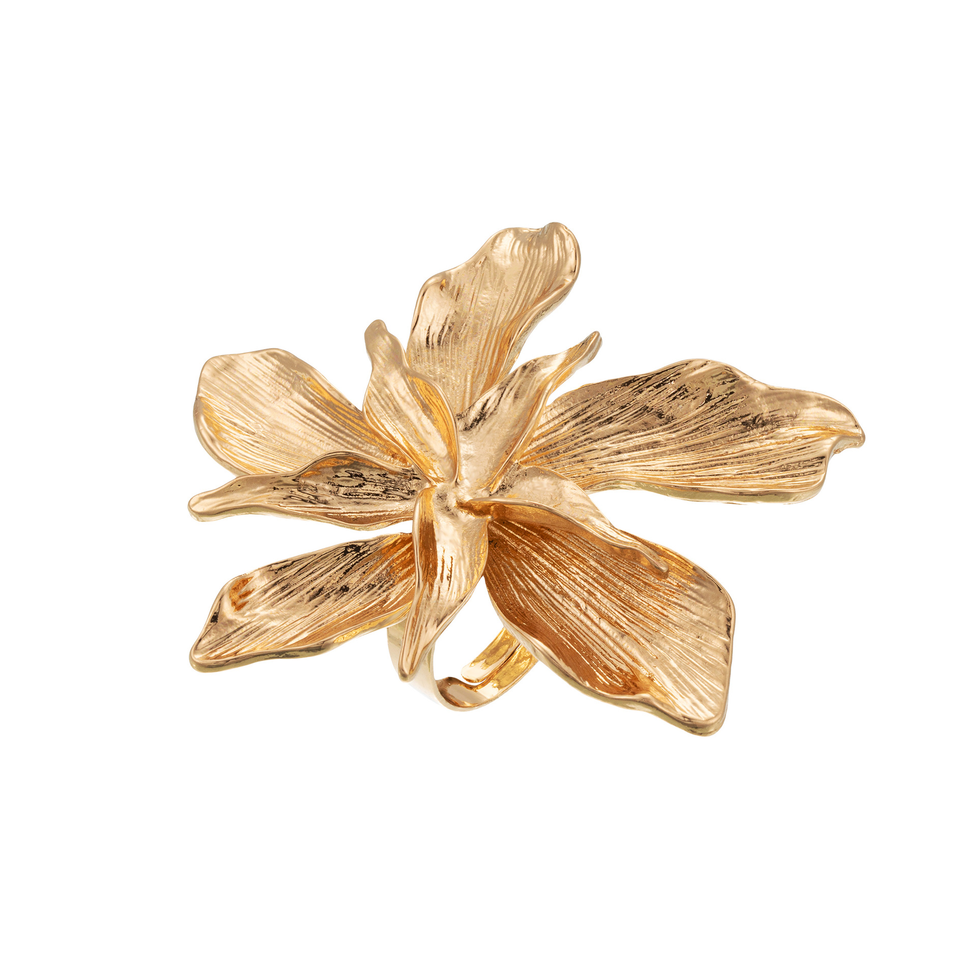 Five Petal Flower Stereo Flower Open Ring