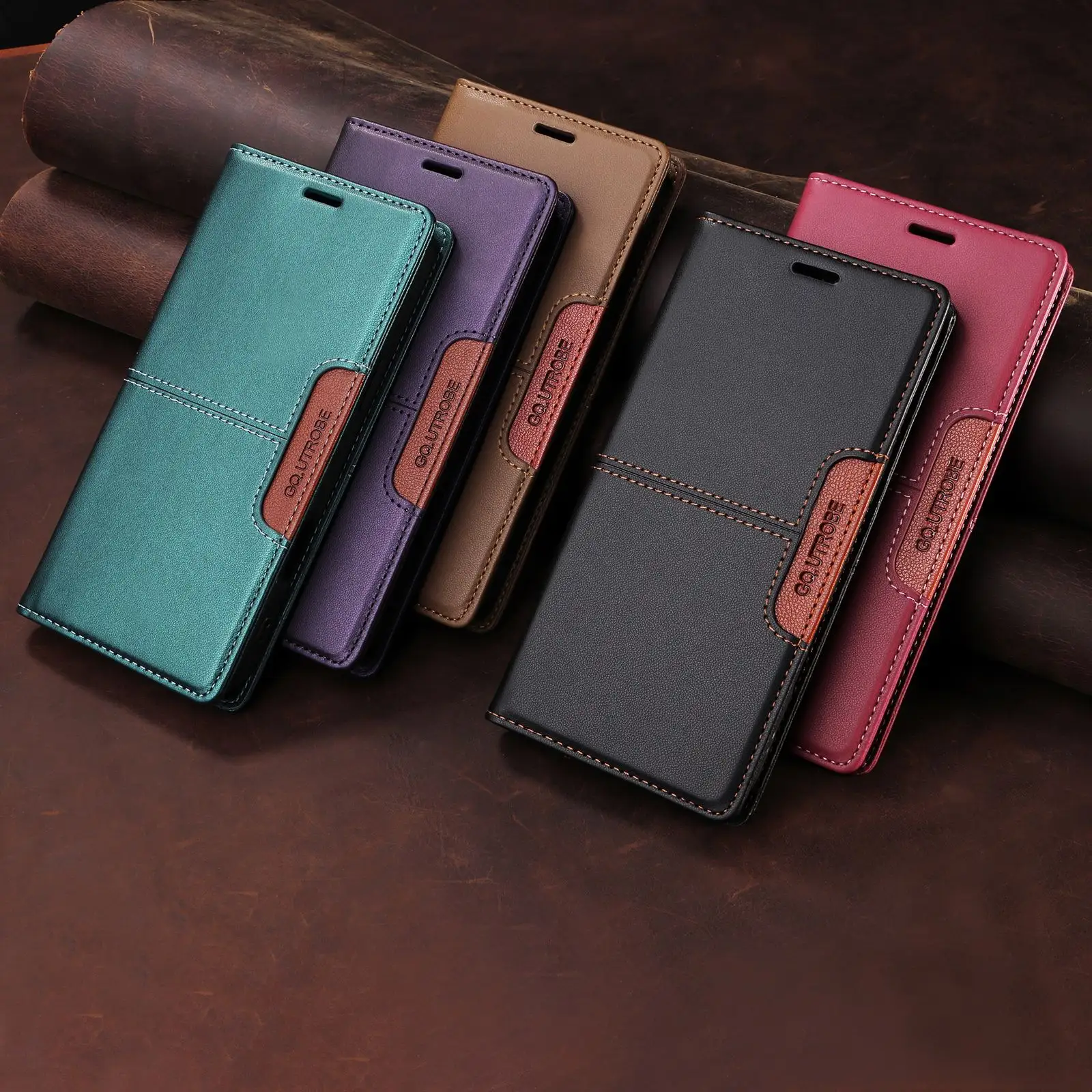 Anti-theft Card-Slotted Business Leather Case Light Luxury