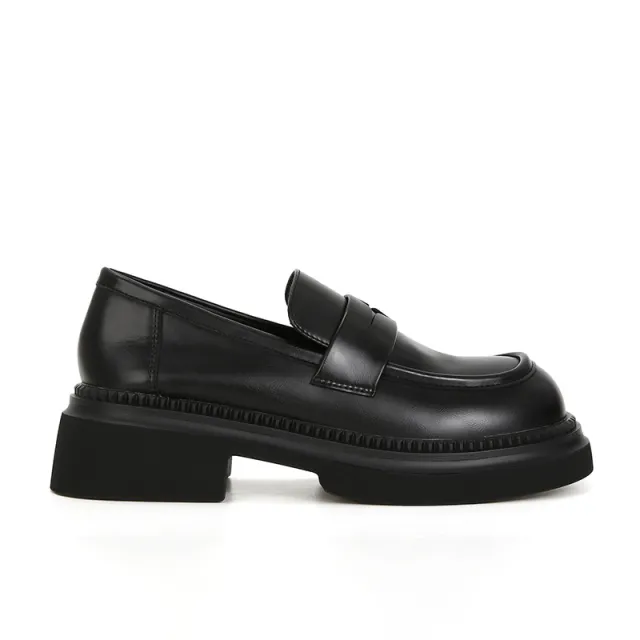 British Style Retro Rub Colored Thick Bottom Loafers Red - Shop at LoveMi