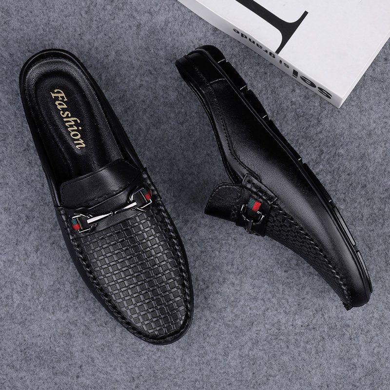 Title 3, Pantofole metà slip-on in pelle da uomo