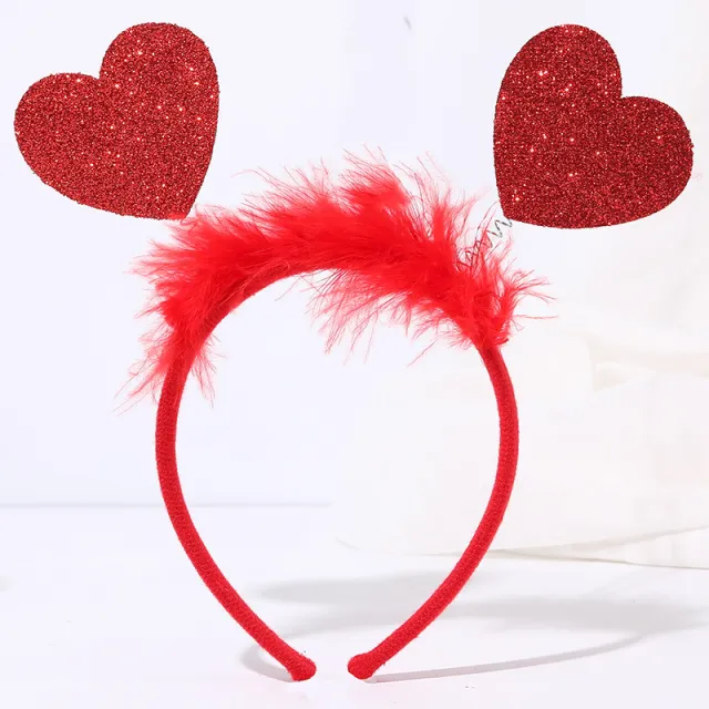Red Heart Headband Accessories Three dimensional No 10 Style Laser Cut Love - Shop at LoveMi
