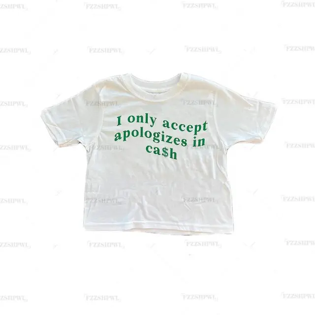 Printed Knitted Short sleeved T shirt Round Neck Foundation White - Shop at LoveMi