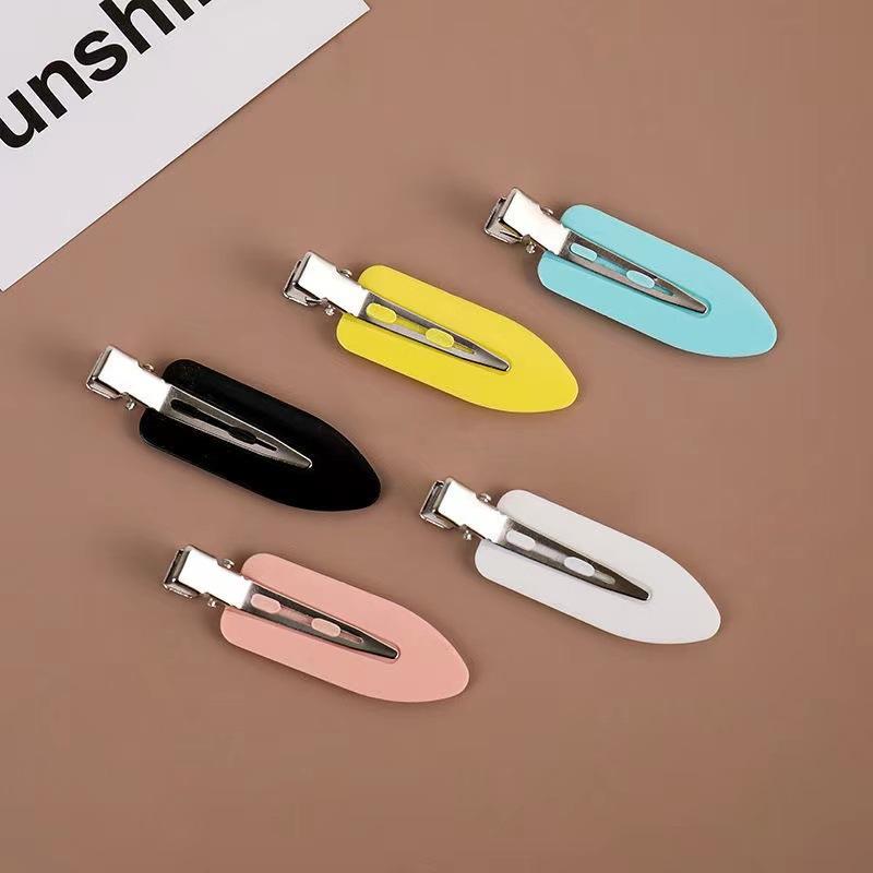 Small Leaf Duckbill Clip DIY Seamless Hair Clip Handmade Material Solid Color Mixed Hair - Shop at LoveMi