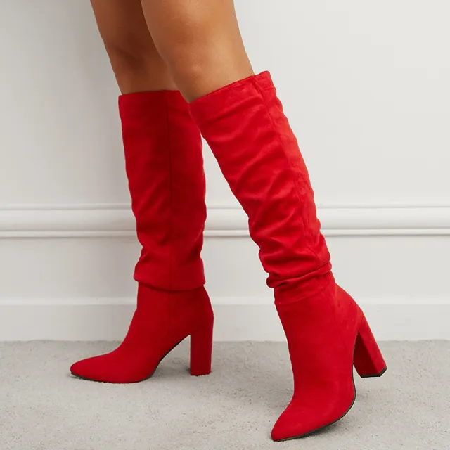 Winter New High Heel Knight Women's Boots Red - Shop at LoveMi