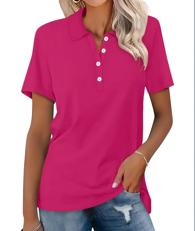 Women's Short sleeved Slim fit Casual Fashion Top Color 5 L - Shop at LoveMi