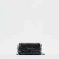 Western Style Metal Mini Shoulder Messenger Bag - Black - View 1