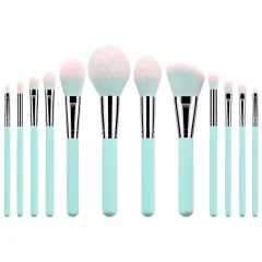 Light Blue Handle Makeup Soft Soft Hair Foundation Eye Shadow Brush - 12 Blue Opp Bags - View 1