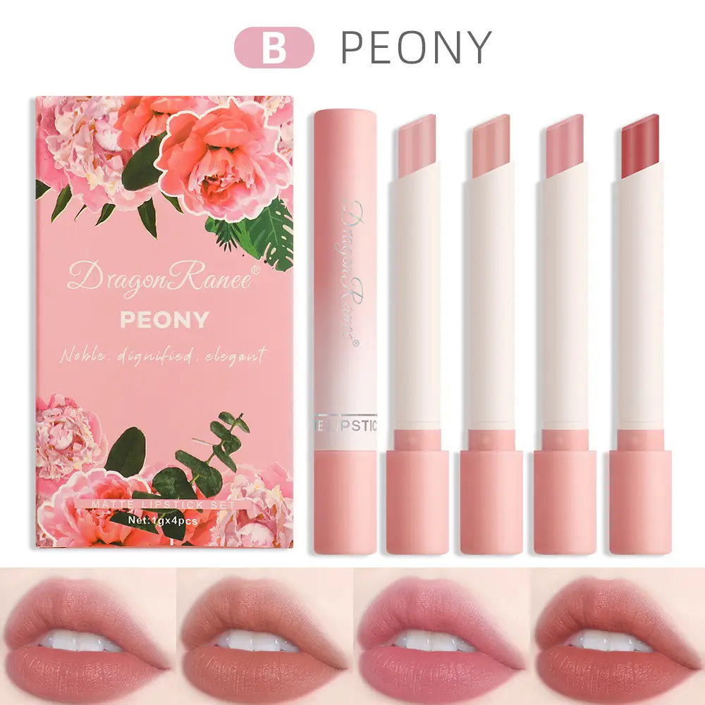 Cigarette Lipstick Box Matte Finish 4 Flowers Suit