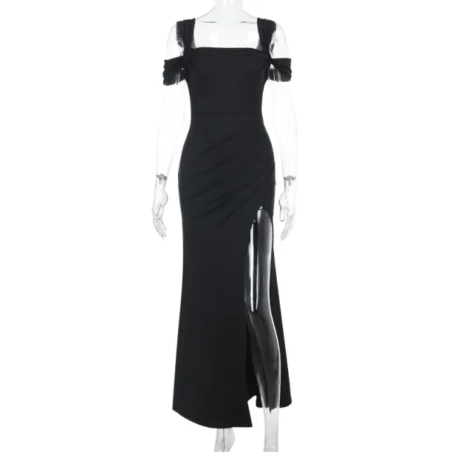 Sexy Slit Dress With Straps For Women Black - Shop at LoveMi