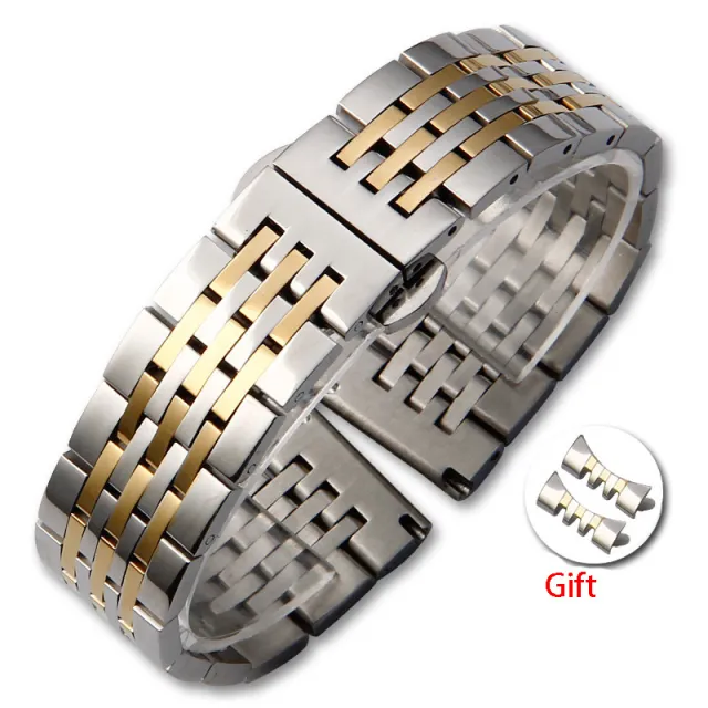 Stainless Steel Solid Seven Beads Strap Indirect Gold - Shop at LoveMi