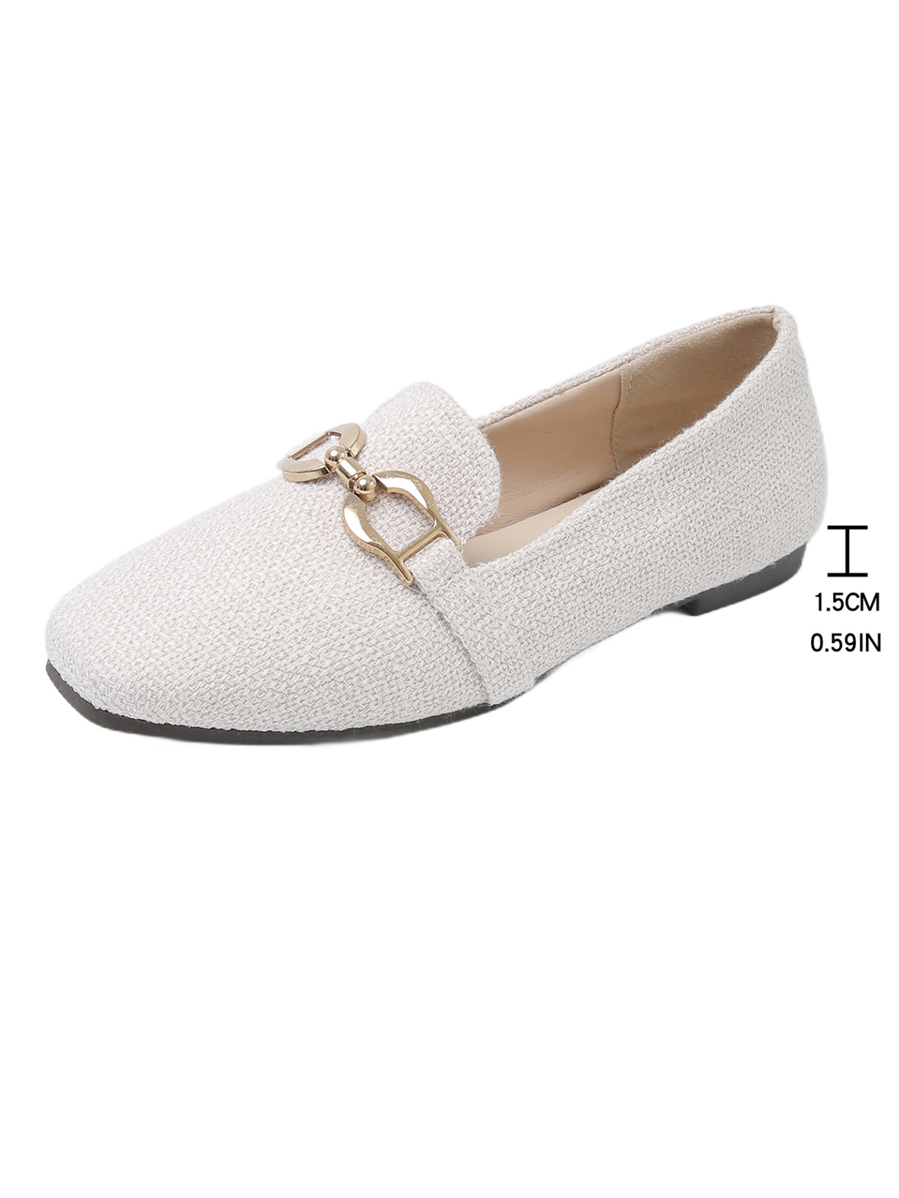 Square-Toe Slip-On Flats, picture 3 of 5