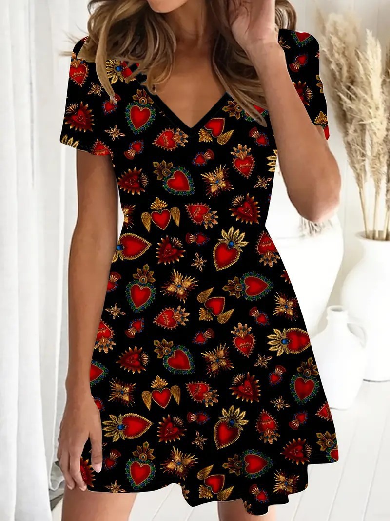 Women's Fashion Individual Casual Short Sleeve Dress Wq20Rq25304Y089 - Shop at LoveMi