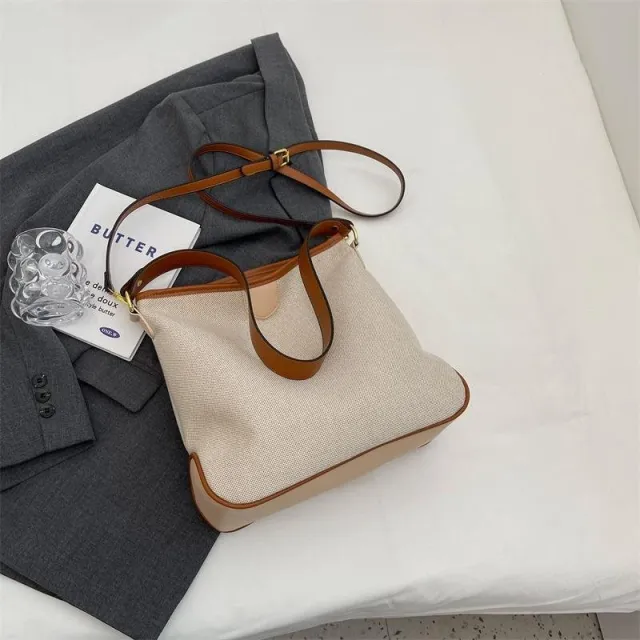 Summer Simplicity Design One Shoulder Crossbody Commuter Hand carrying Bag Khaki - Shop at LoveMi