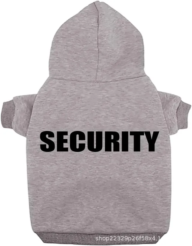 Pet Dog Fleece lined Feet Hooded Casual Warm Hoodie Gray - Shop at LoveMi