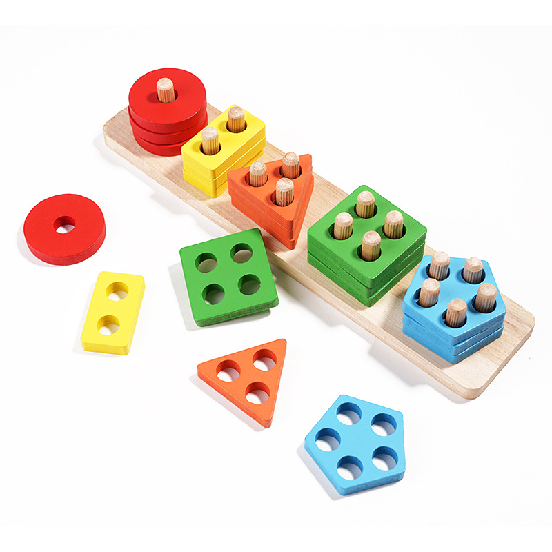 CPC Wooden Geometric Shape Stacking Toy — foto 2