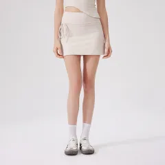 Women's Simple A- Line High Waist Running Sports Skirt - Albumin - View 1