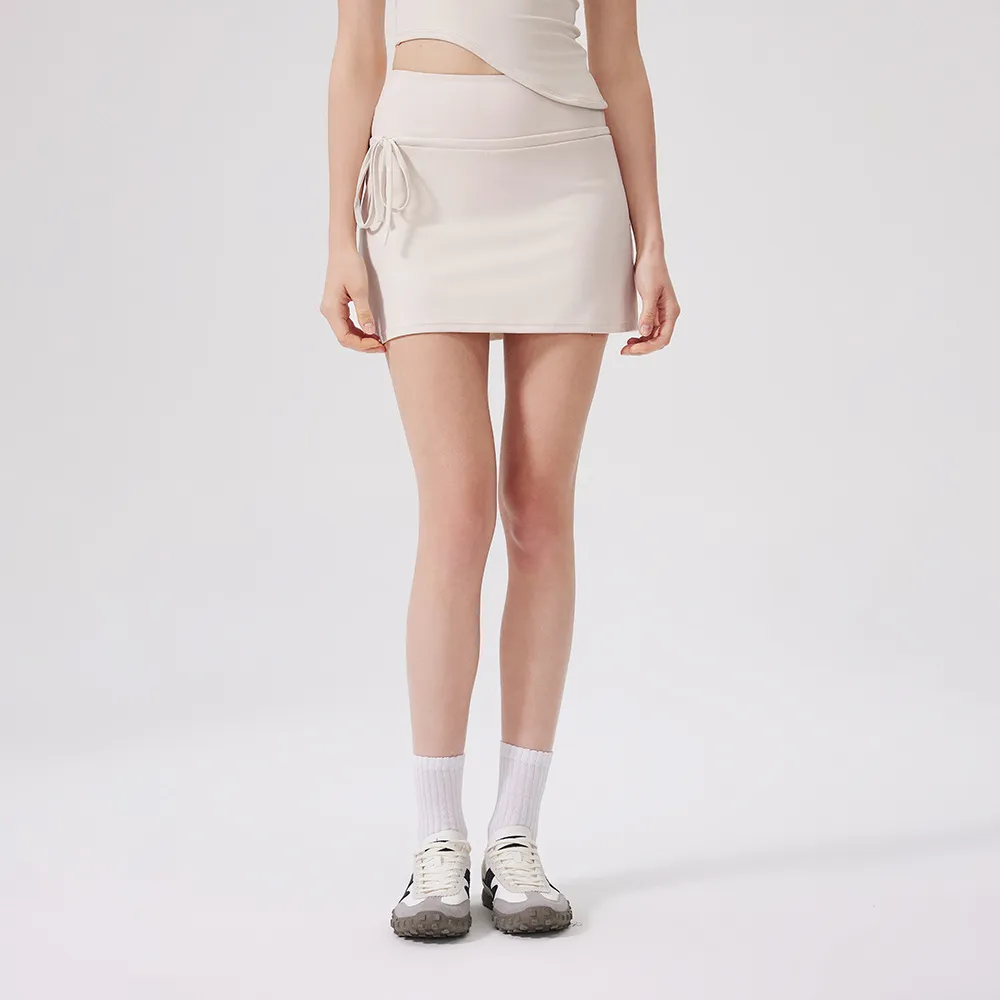 Women's Simple A- Line High Waist Running Sports Skirt - Albumin