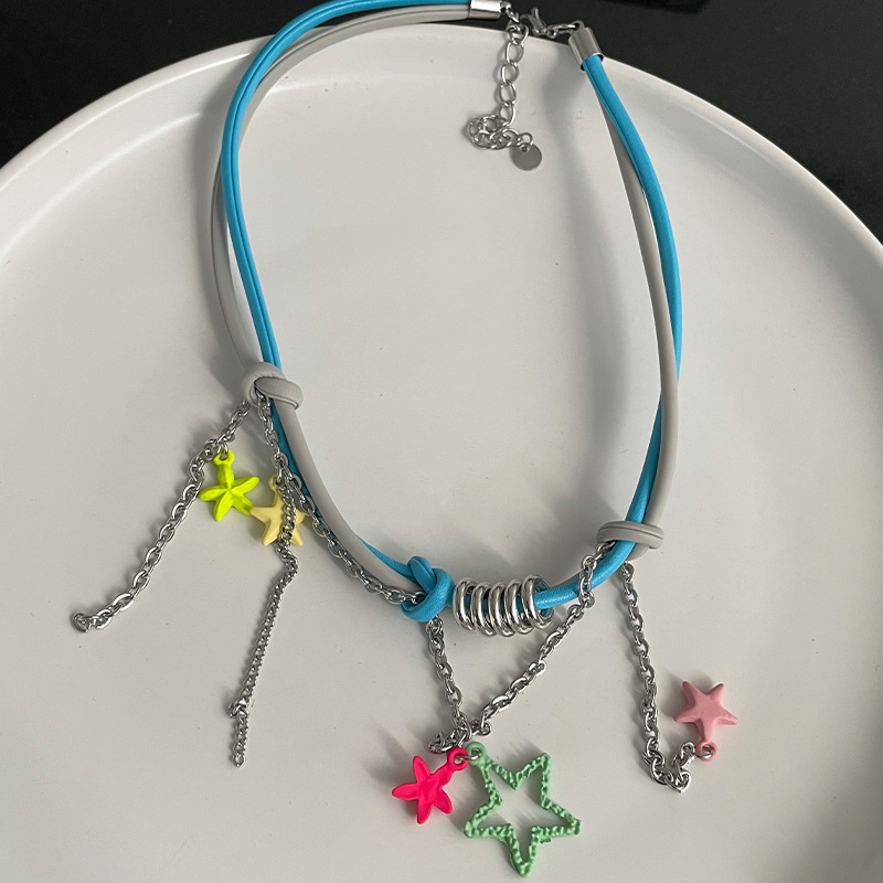 Colorful XINGX Tassel Necklace For Women Light Luxury Sweet Cool