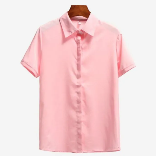 Female Temperament Commuting Professional Long Sleeved Shirt Pink - Shop at LoveMi