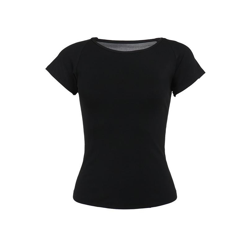 New Hot Girl Short Sleeve Dark Style Street All-match Backless