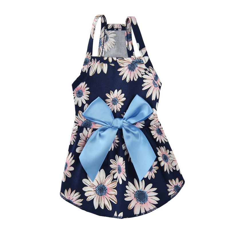 Ribbon Little Daisy Navy Blue