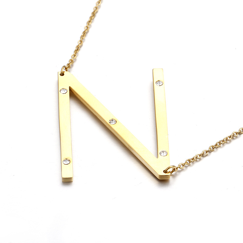 Gold-Tone Letter Necklace, picture 12 of 12