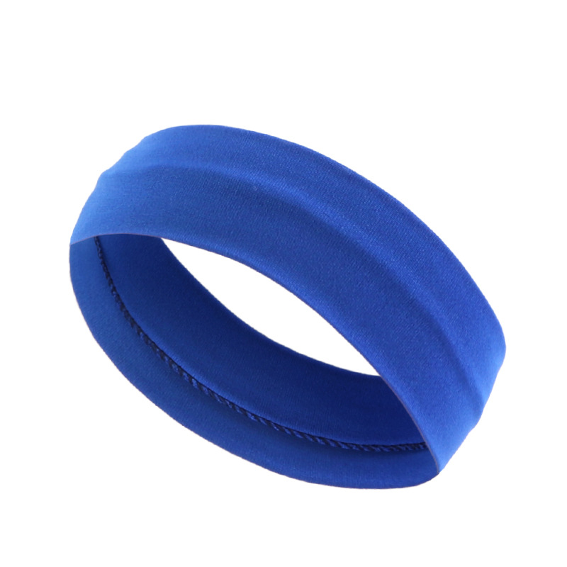 Women's Plain Sports Headband Yoga Hair Band Elastic And Sweat absorbing Hair Band Royal Blue - Shop at LoveMi
